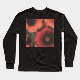 Abstract flower composition in red colors Long Sleeve T-Shirt